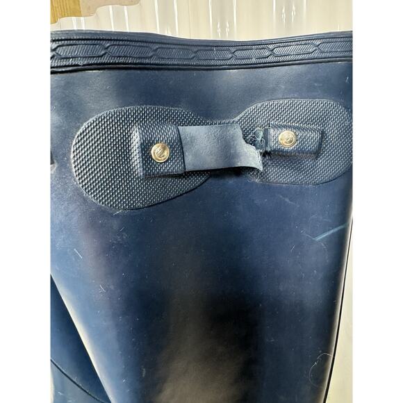 Hunters Original Tall Rain Boots Navy Blue Mens 7 Women’s Size 6 - Picture 3 of 6